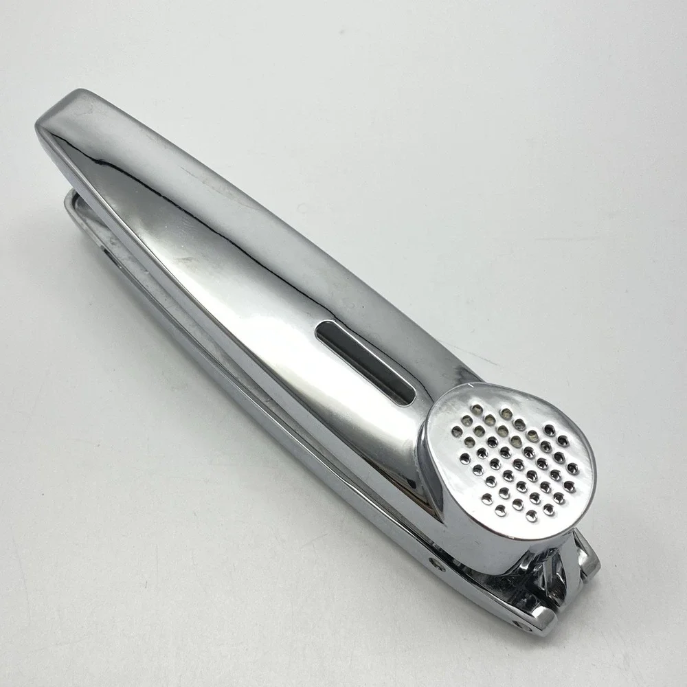 Farberware Garlic Press Easy Clean Wide Grip‎ Utensil Silver Chrome Plated Metal